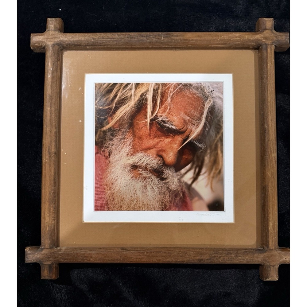 Emerson Matabele Photograph Titled The Prophet Signed by Author Vintage Framed
